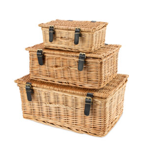 10, 14 & 18 Inch Nested Wicker Hamper Set